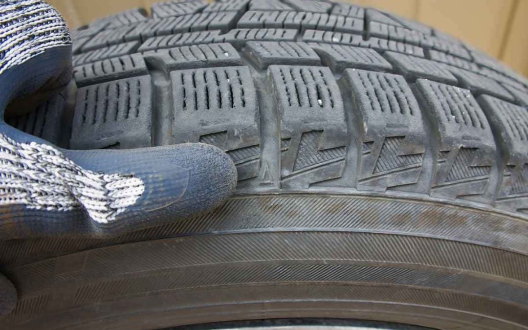 Nail in the tire at Good Tire tire shop in Calgary